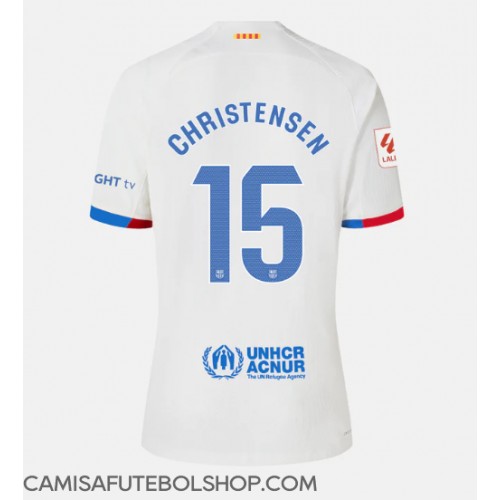 Camisa de time de futebol Barcelona Andreas Christensen #15 Replicas 2º Equipamento Feminina 2023-24 Manga Curta